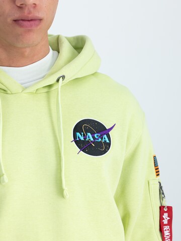 ALPHA INDUSTRIES Sweatshirt 'Space Shuttle ' in Geel