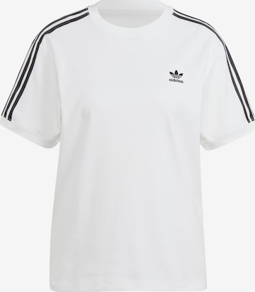 balta ADIDAS ORIGINALS Marškinėliai '3-Stripes': priekis