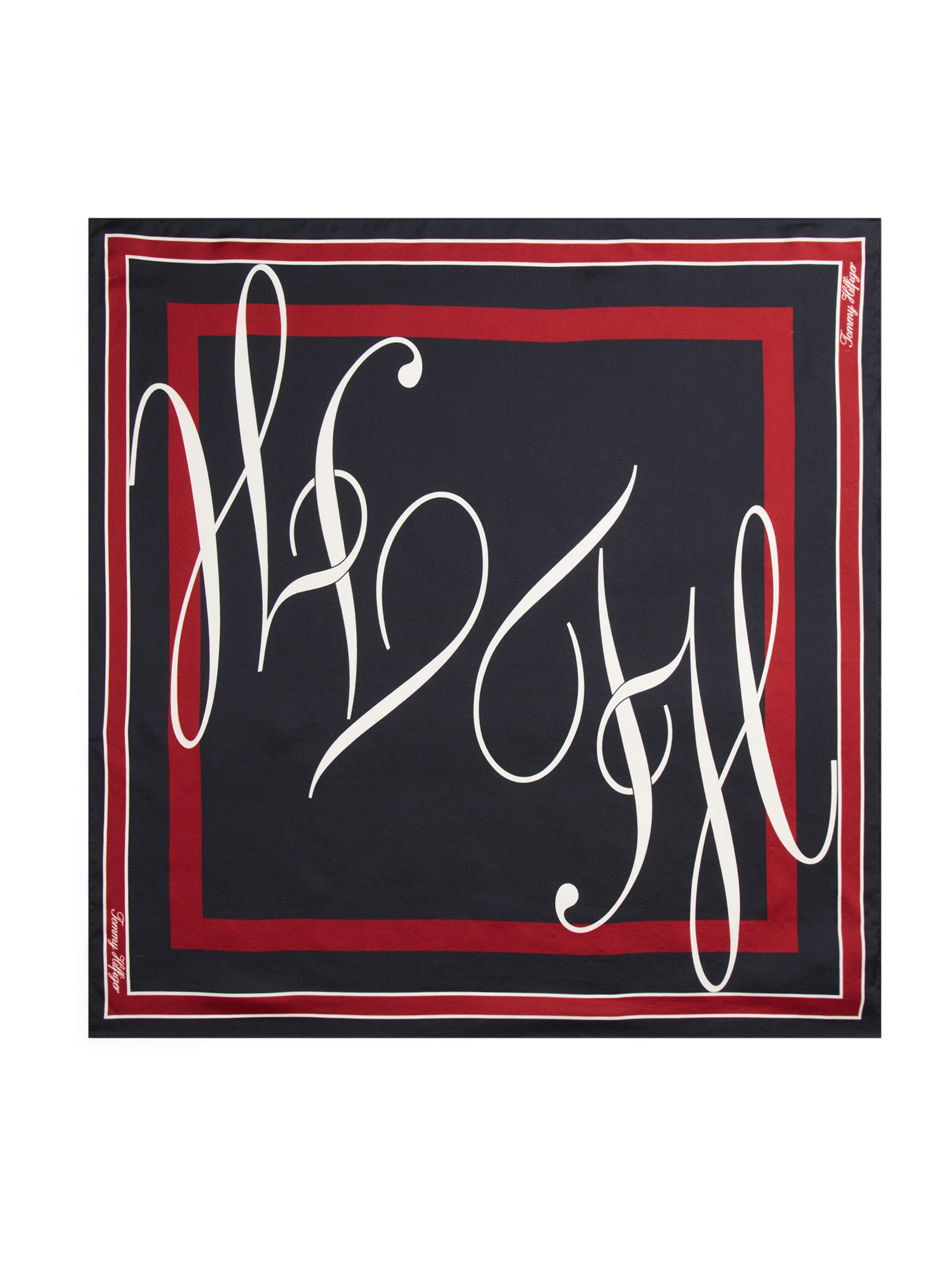 TOMMY HILFIGER Scarf 'HERITAGE' in Navy / Dark red / White, Item view