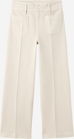 MANGO Wide Leg Farkut 'JESSIE' värissä beige: etupuoli