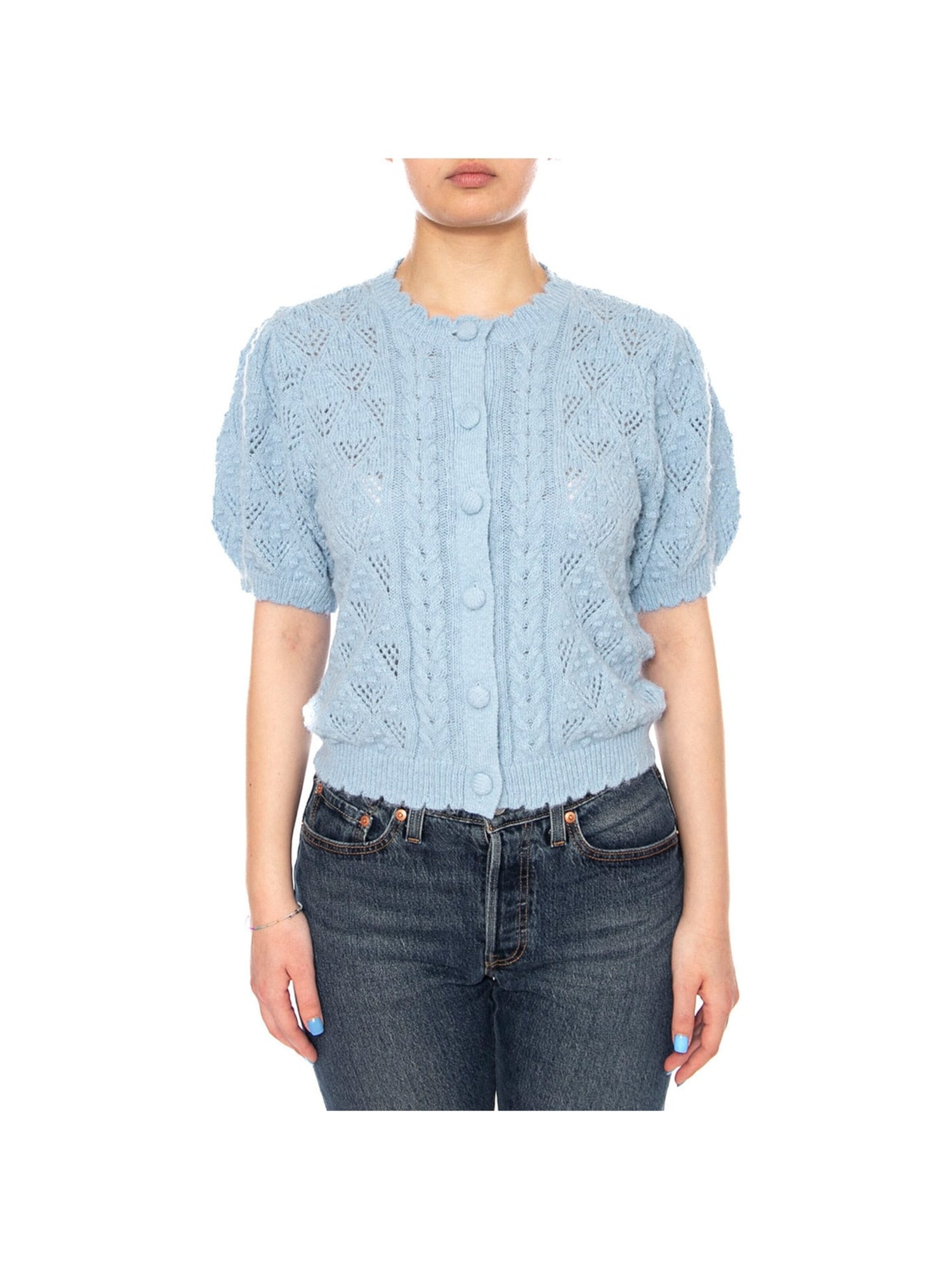 LEVI'S ® Sweter 'Pauline Pointelle Ss Cardi' w kolorze niebieski: przód