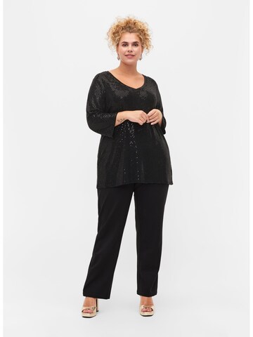 Zizzi Bluse 'MLILI' in Schwarz