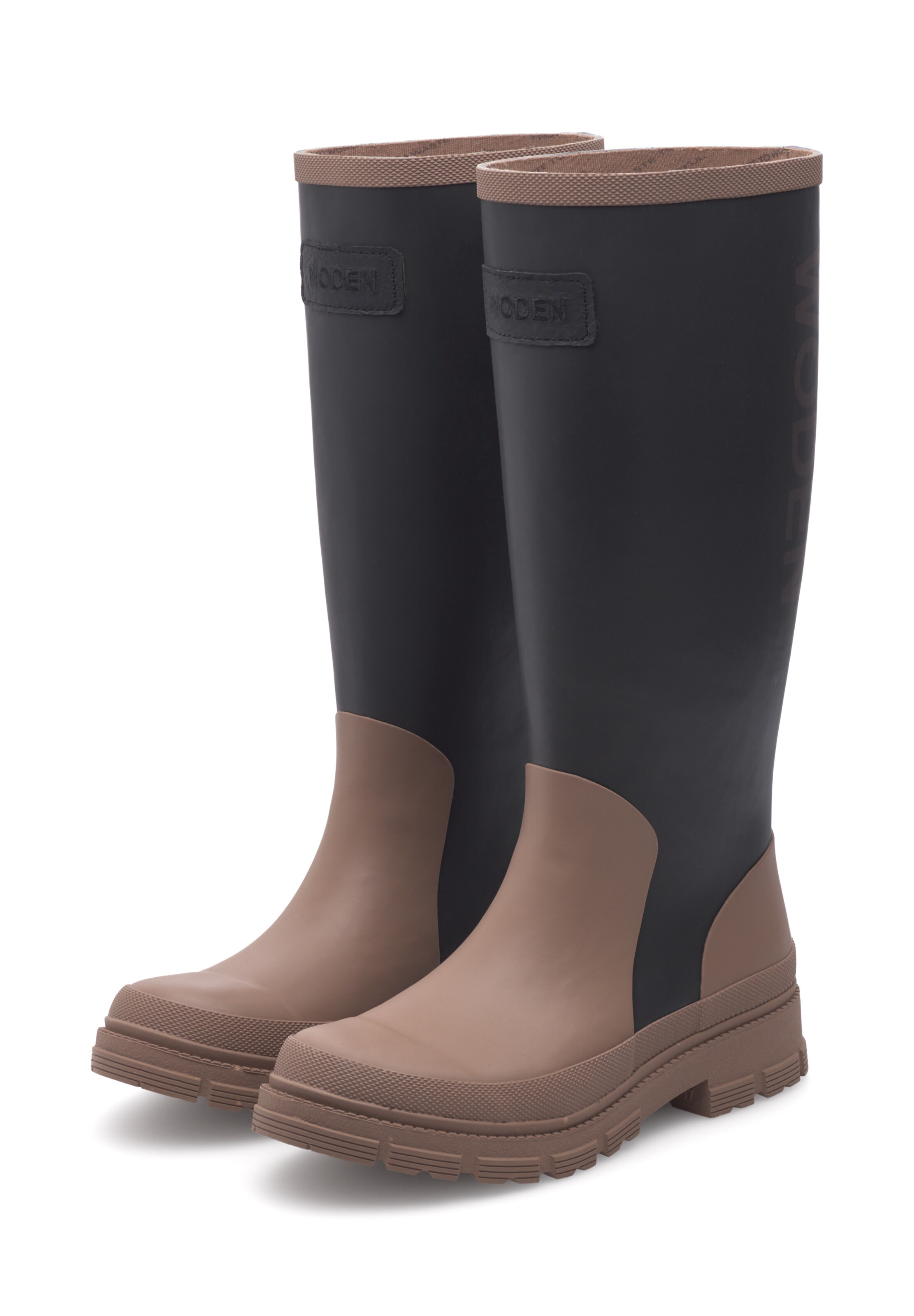 WODEN Rubber boot 'Le Waterproof' in Brown: front