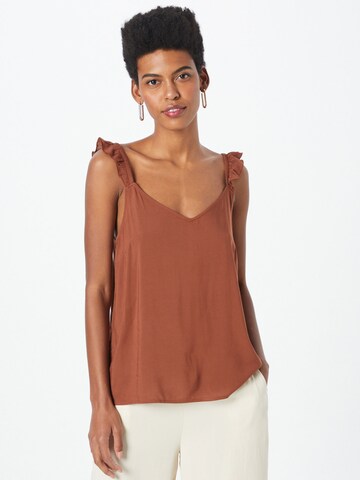 TOM TAILOR DENIM Top in Brown: front