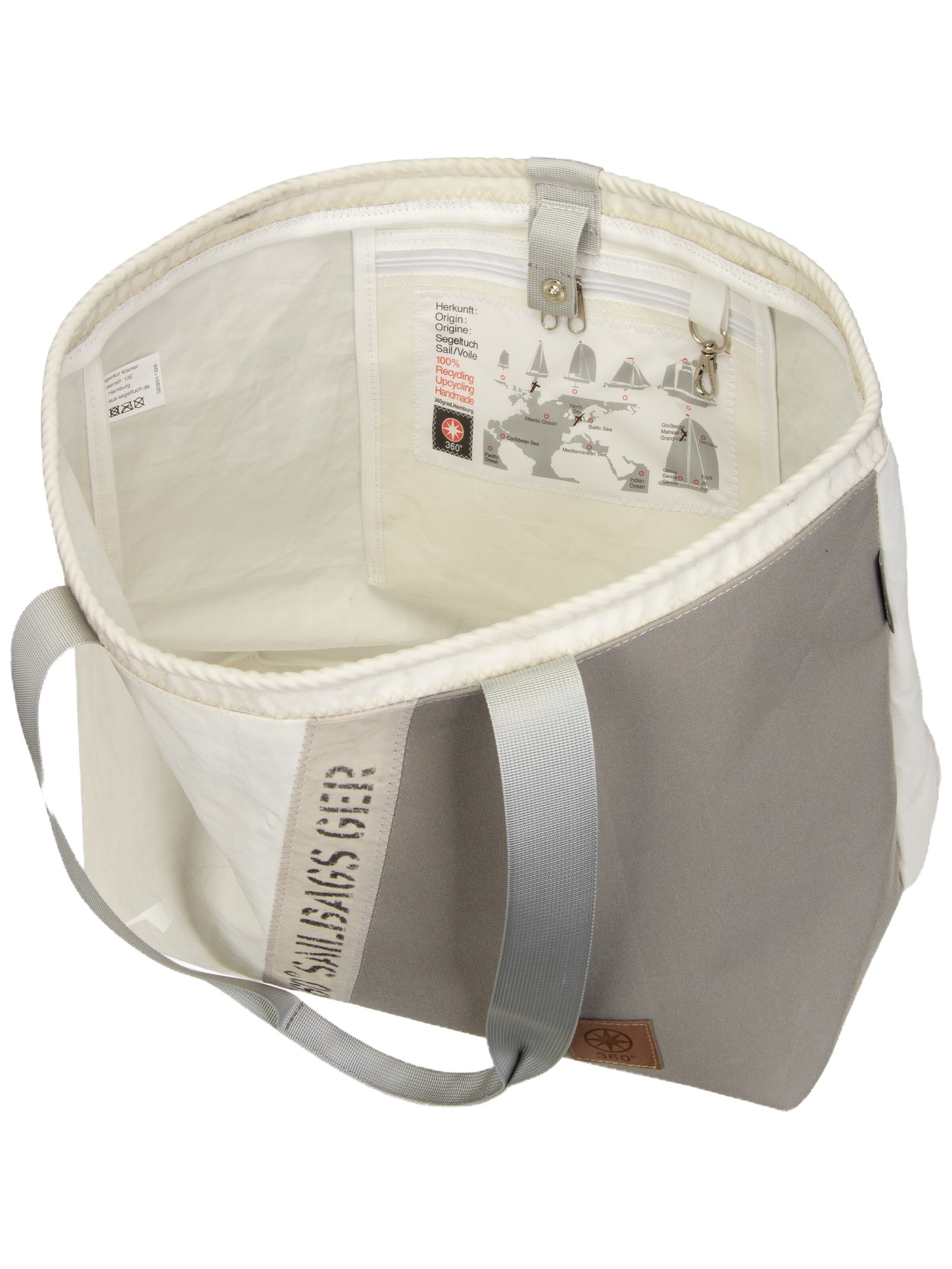 360 Grad Shopper 'Watt Stencil' in White