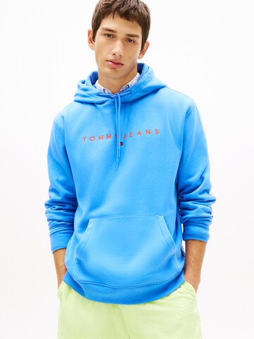Sweat-shirt Tommy Jeans en bleu : devant