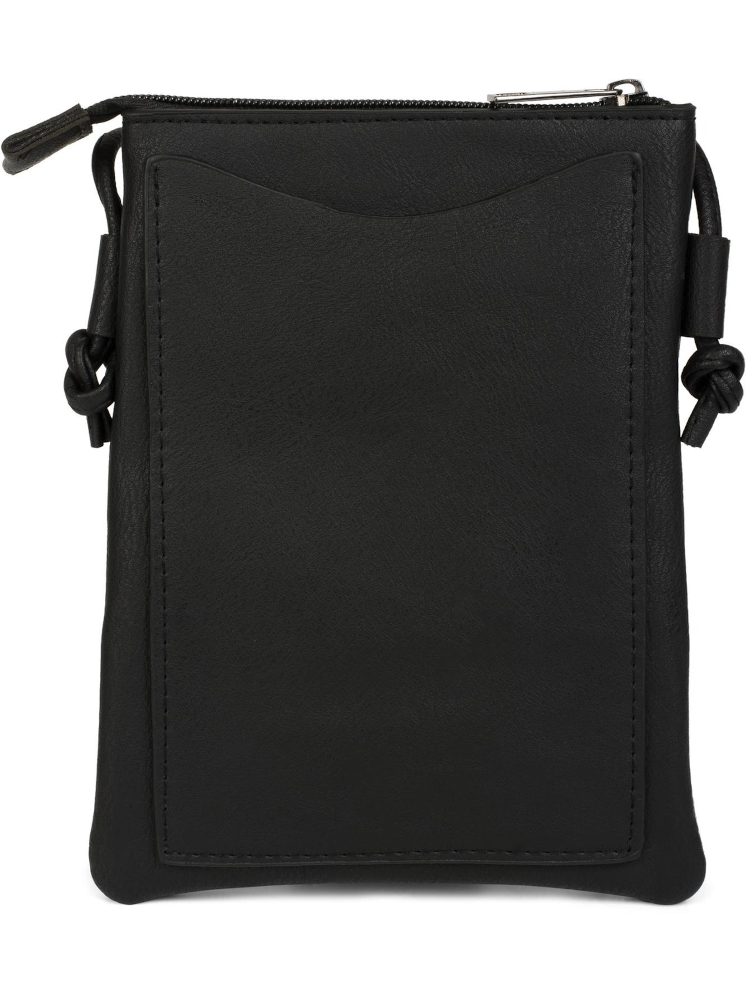 styleBREAKER Umhängetasche 'Mini Umhängetasche ZickZack Cutout Nieten'‌‌‌‌‌‌‌‌‌‌ in Schwarz