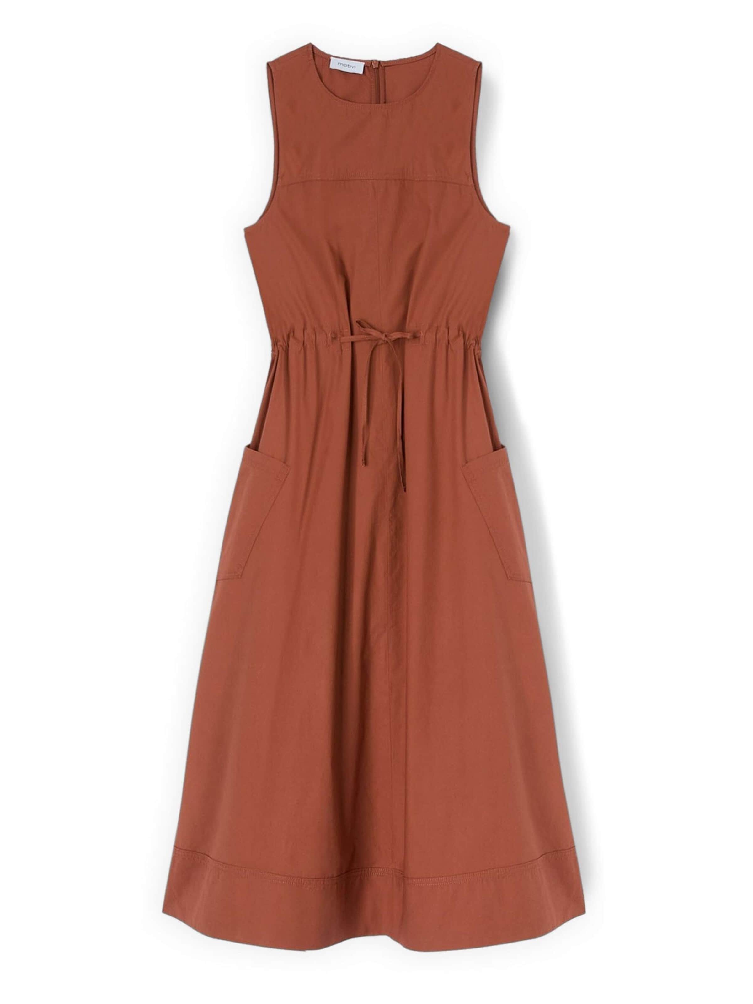 MOTIVI Dress in Brown: front