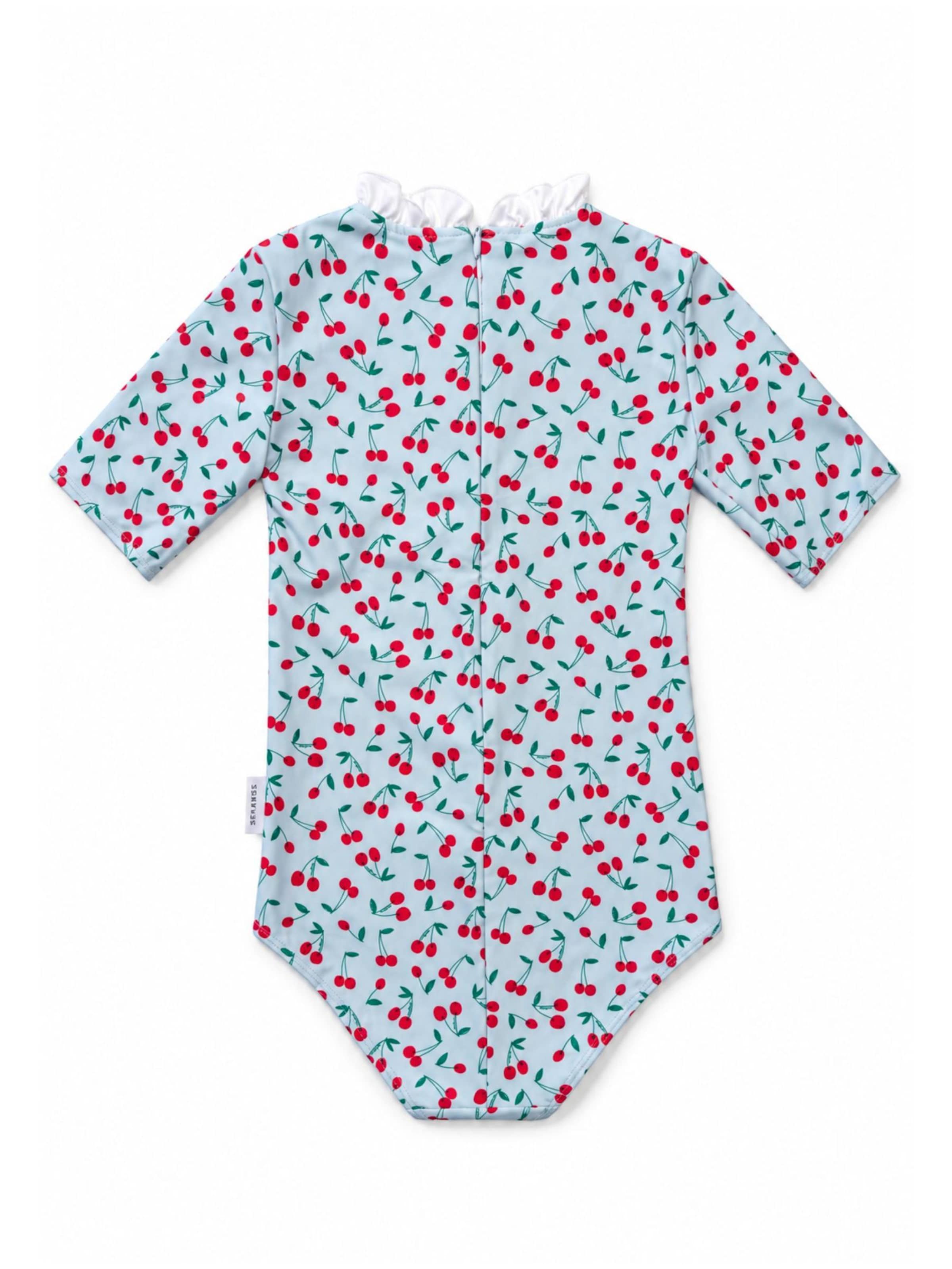 SEABASS Badpak 'Girls Swimsuit Ruffle' in Blauw