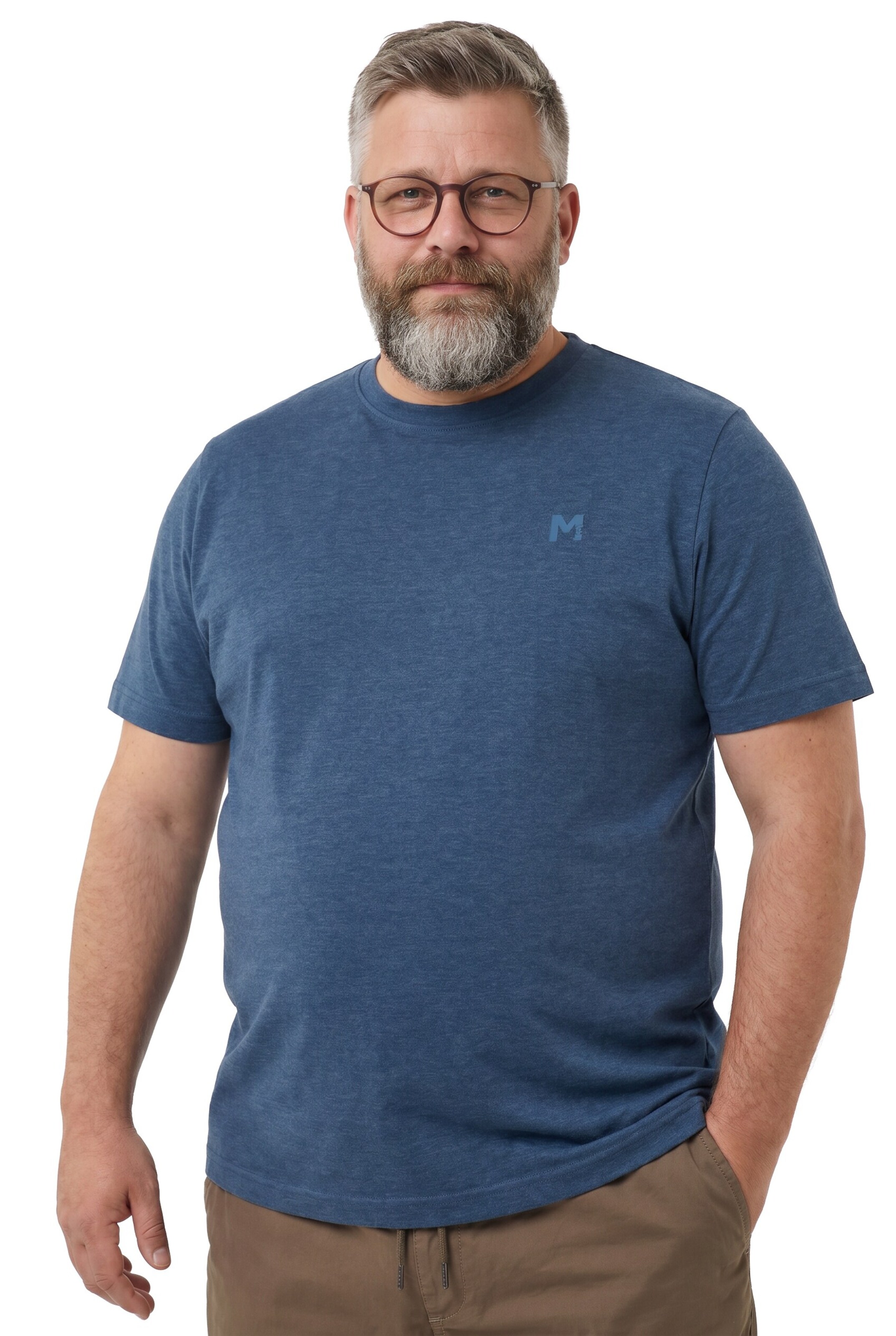 Men Plus Shirt in Blue: front