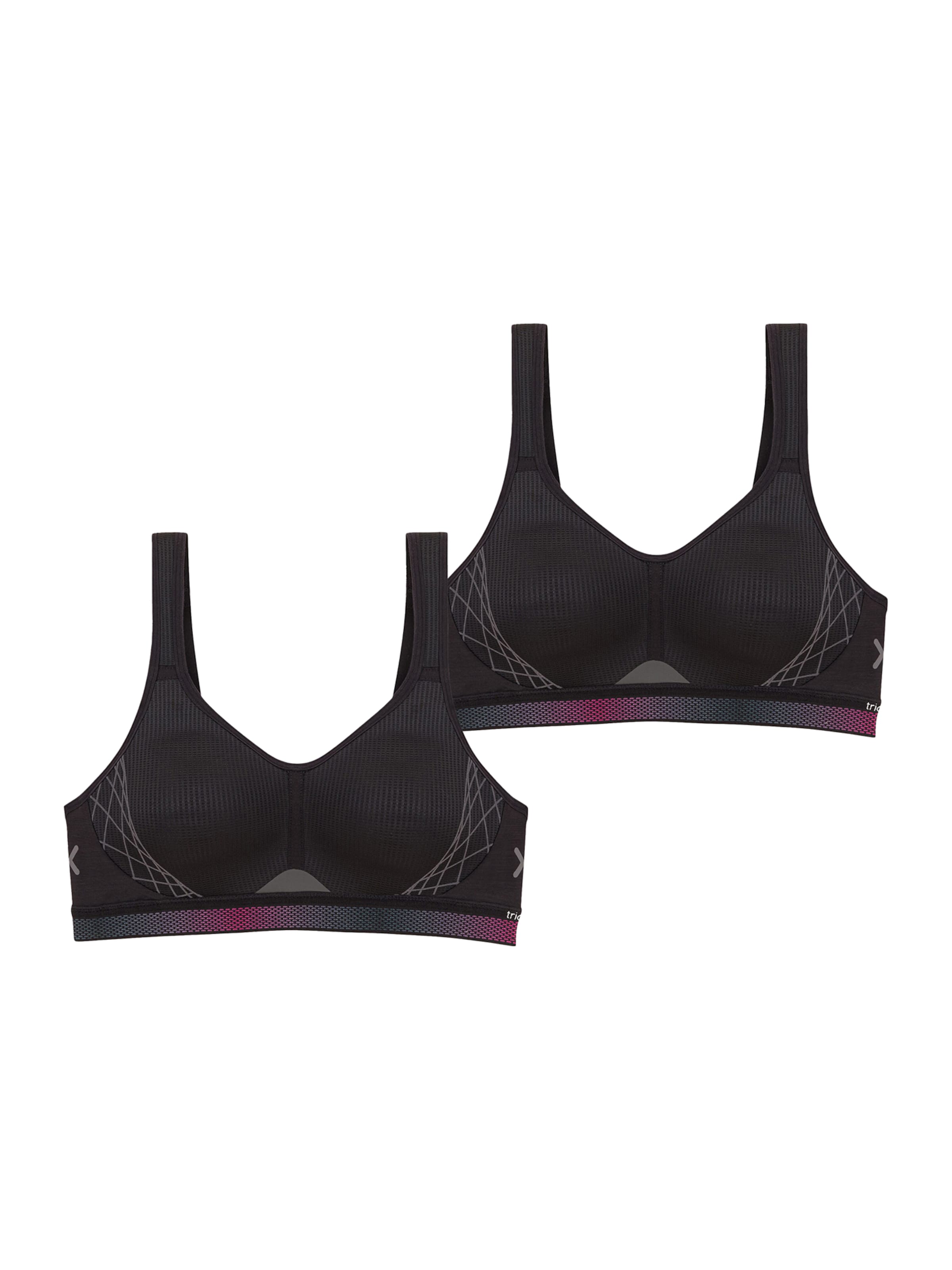 TRIUMPH High Support Bra ' Triaction Cardio Flow ' in Black: front