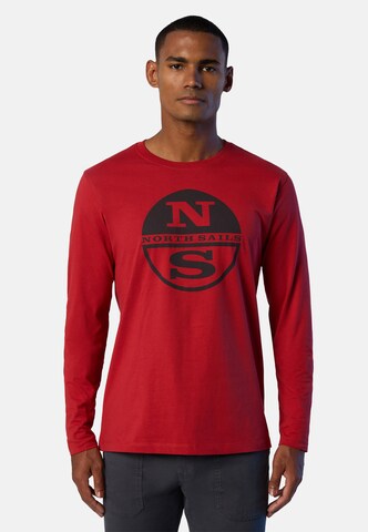 T-Shirt fonctionnel North Sails en rouge : devant