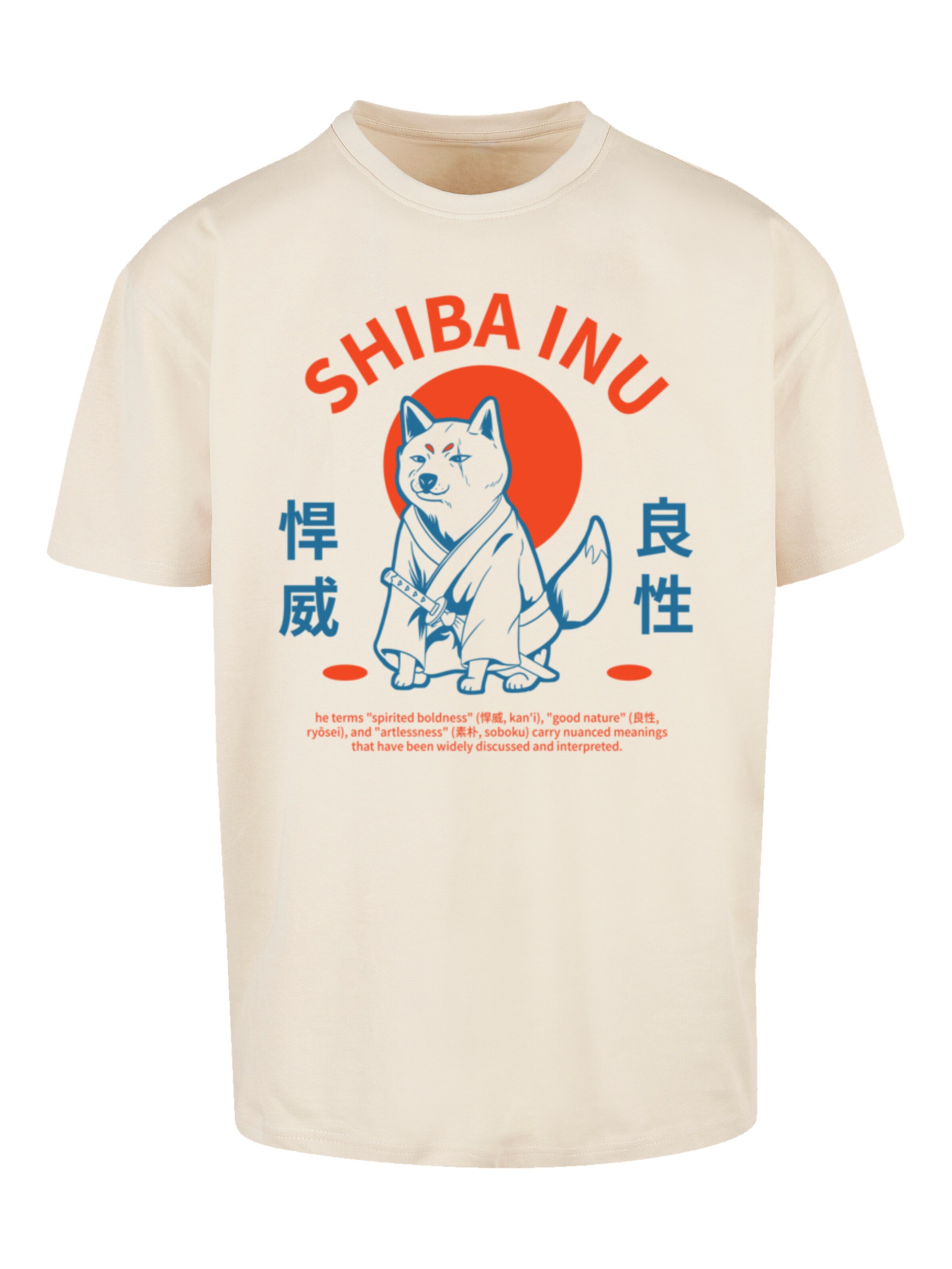 T-Shirt 'Japanischer Shiba Inu Hund' F4NT4STIC en beige : devant