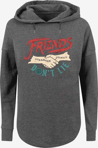 F4NT4STIC Sweatshirt 'Stranger Things Friends Dont Lie Hands Netflix TV Series' in Grey: front