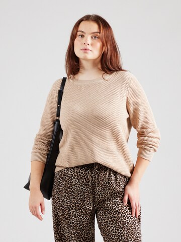 VILA Sweater 'DALO' in Beige: front