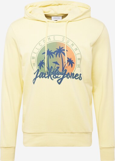JACK & JONES Sweat-shirt 'SUMMER VIBE' en marine / jaune / olive / orange clair, Vue avec produit