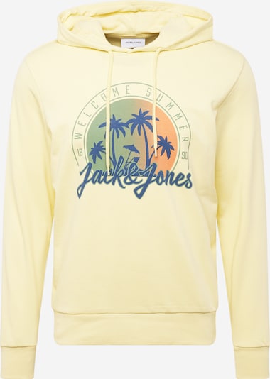 JACK & JONES Sweatshirt 'SUMMER VIBE' in marine / gelb / oliv / hellorange, Produktansicht