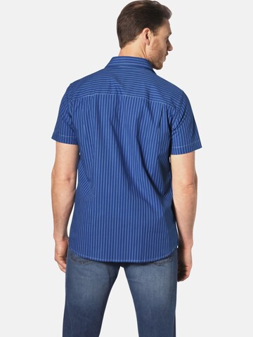 Jan Vanderstorm Comfort fit Overhemd 'Perttu' in Blauw