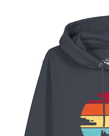 Watapparel Sweatshirt ' Retro Sunset Cat ' in Grijs