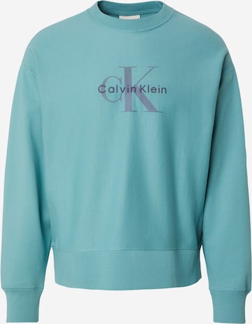 Sweat-shirt 'PREMIUM' Calvin Klein Jeans en vert : devant