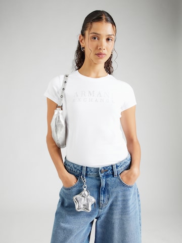 T-shirt ARMANI EXCHANGE en blanc : devant