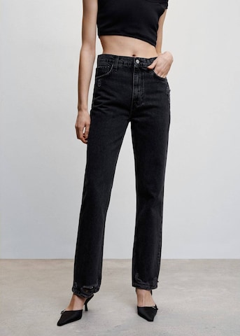 MANGO Wide leg Jeans 'Brooks' i svart: framsida