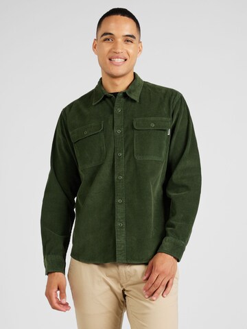 Coupe regular Chemise 'Brix' Vintage Industries en vert : devant