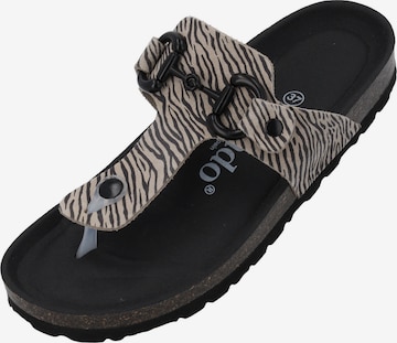 Palado - Sandalias de dedo 'Palado Kos Zebra' en beige: frente