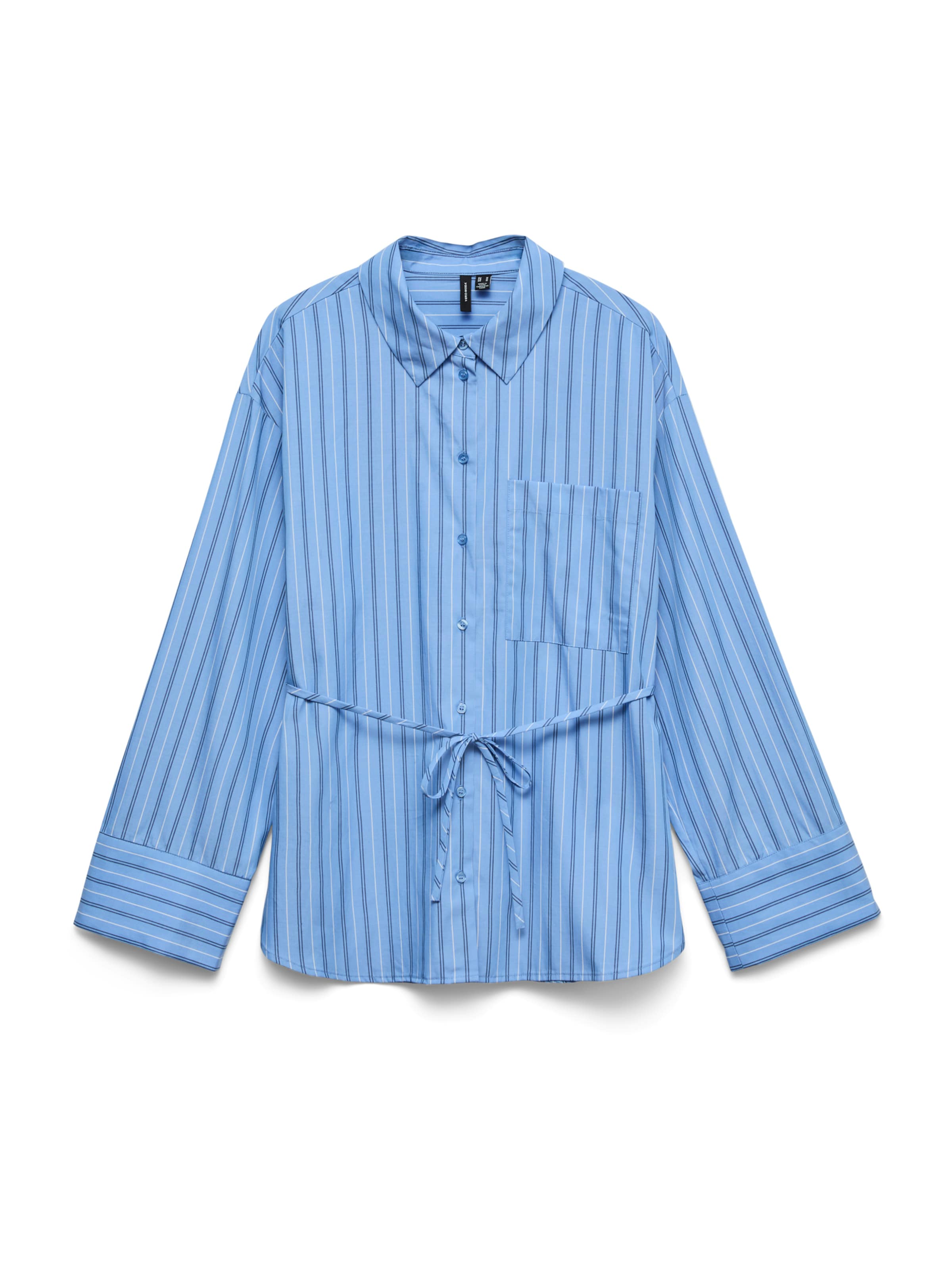 VERO MODA Blouse 'VMGINA' in XS in de kleur Blauw / Azuur / Wit, Productweergave