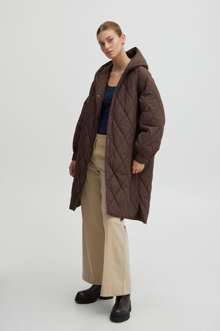 ICHI Between-Seasons Coat 'HANSA' in Brown