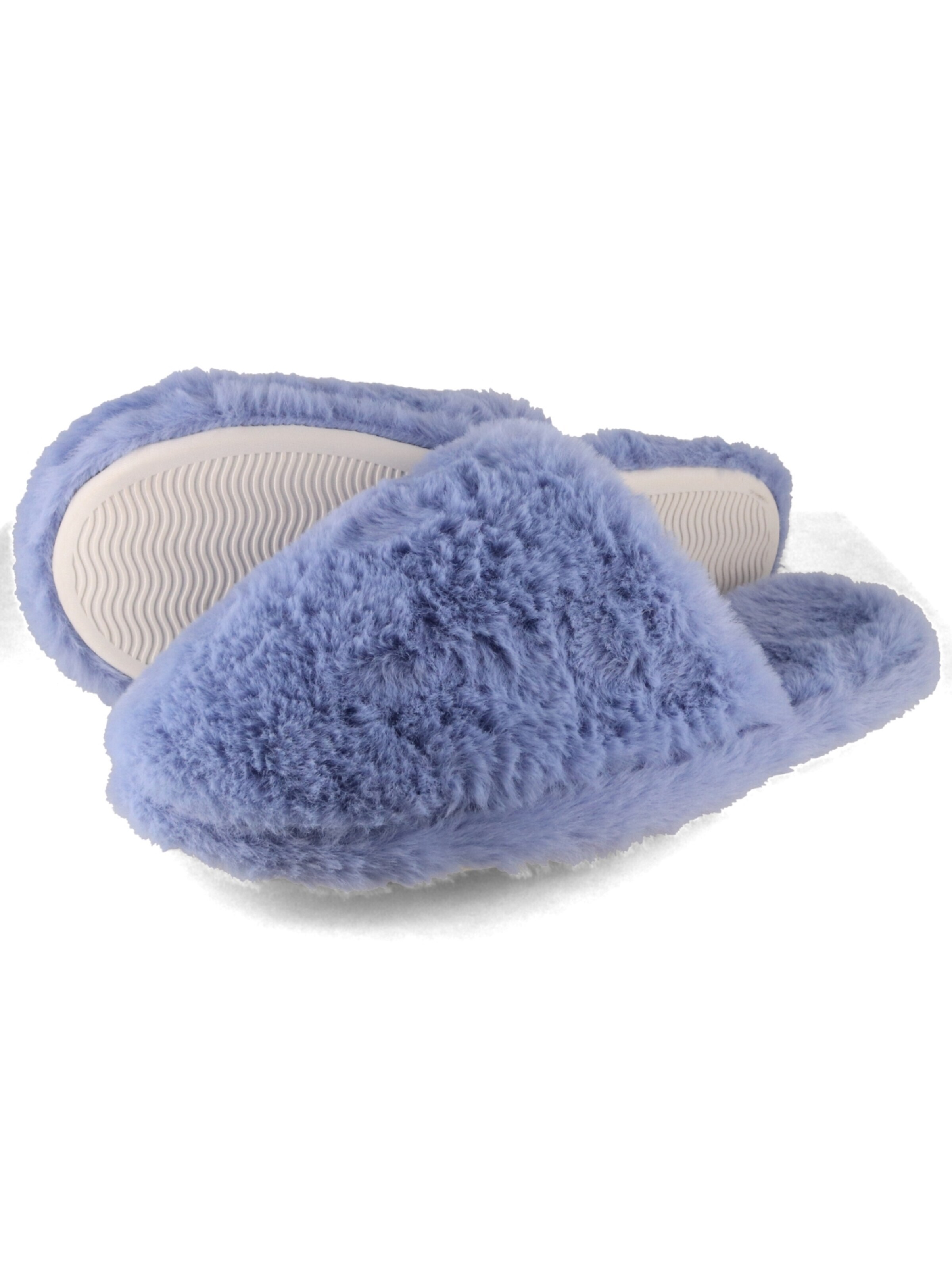 Fluffys Hausschuh 'Softina Damen Hausschuhe, ivory'‌‌‌‌‌‌‌ in Blau
