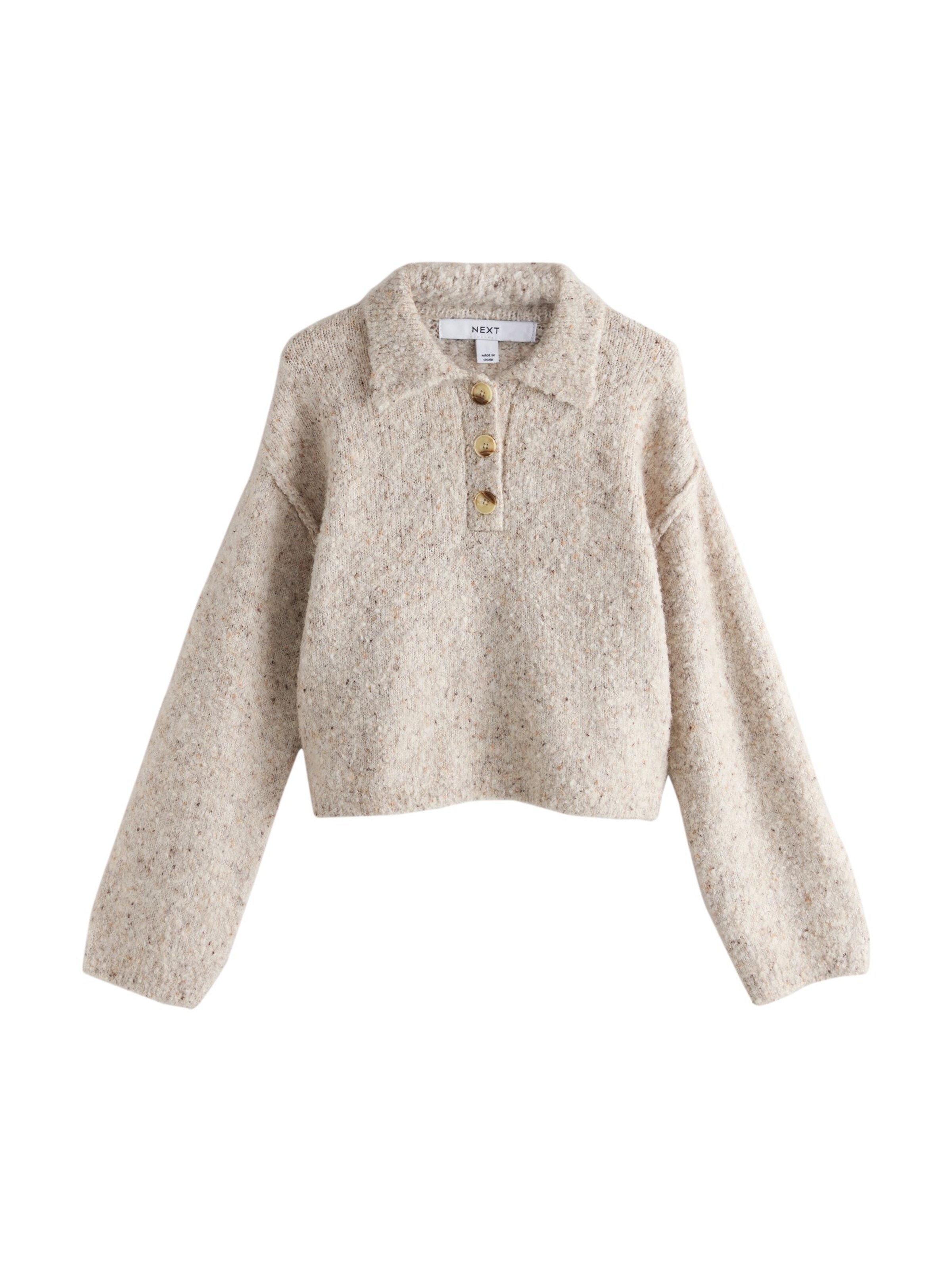 Next Pulóver - bézs: elől