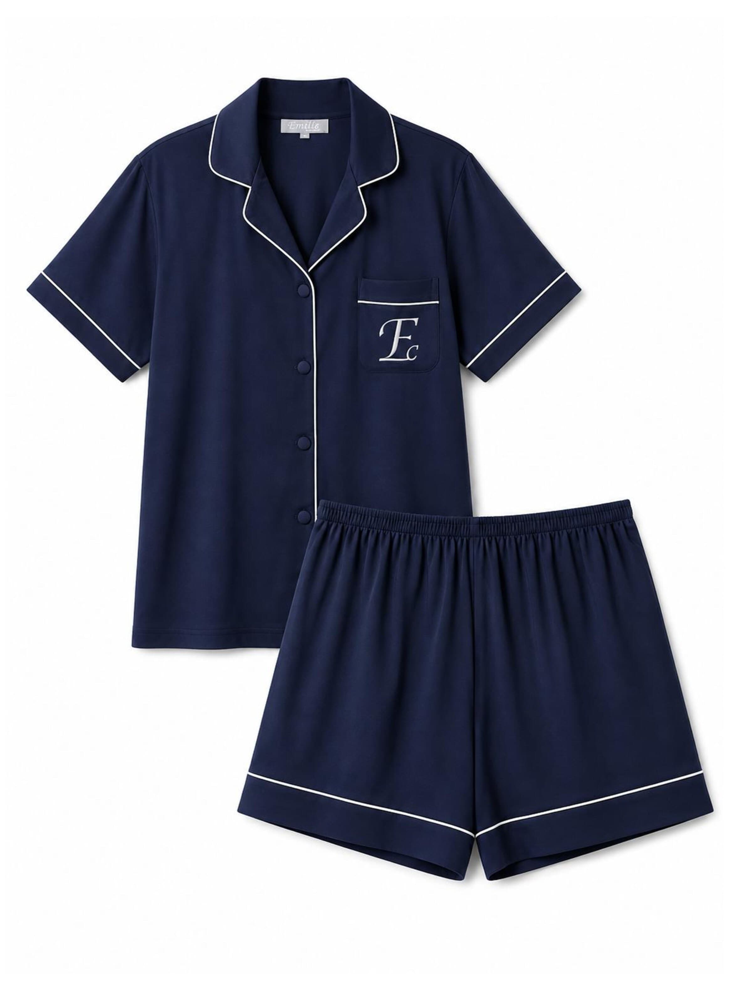 Emilie collection Pyjama in Blauw: voorkant