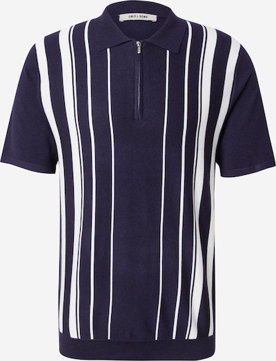 Only & Sons T-Krekls 'ONSWYLER', krāsa - tumši zils / balts, Preces skats