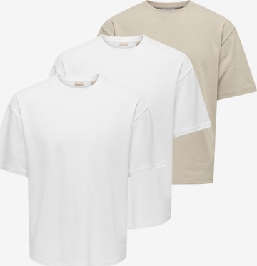 Only & Sons Shirt 'Caspian' in Beige: Vorderseite