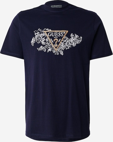 GUESS Μπλουζάκι σε μπλε: μπροστά