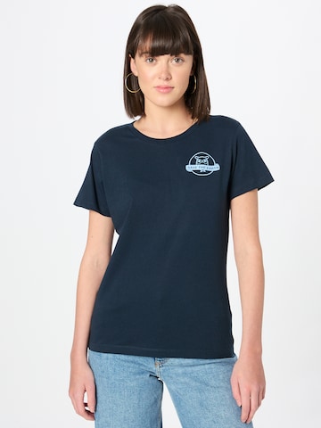 KnowledgeCotton Apparel T-Shirt 'ROSA' in Blau: predná strana