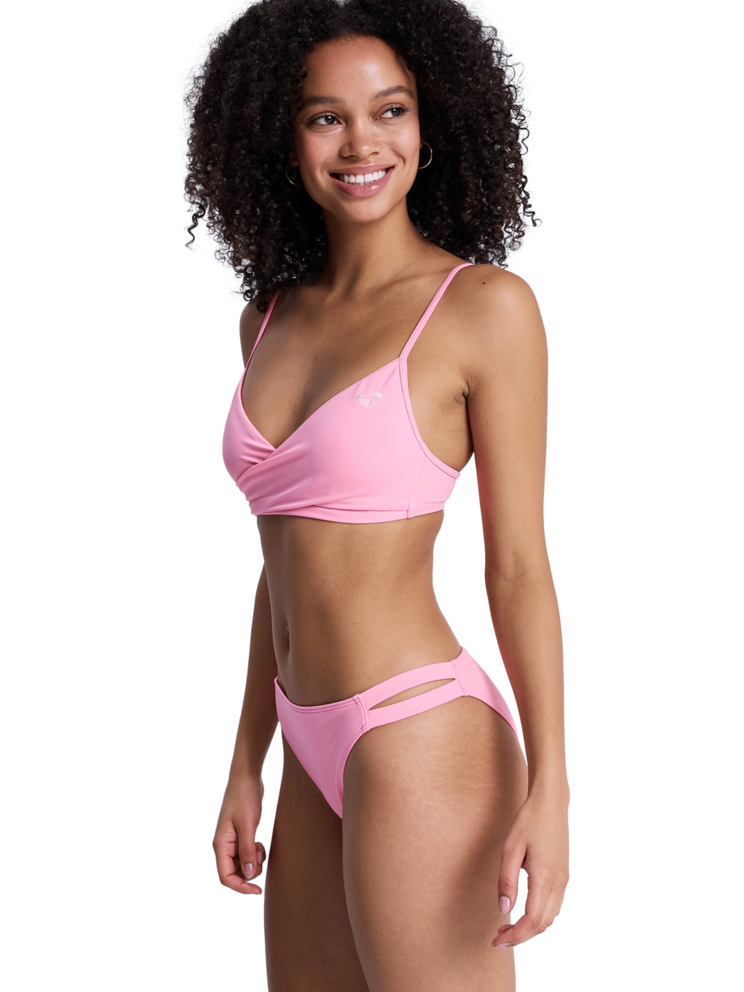 ROXY T-Shirt Bikinitop 'Solid Essentials' in Pink