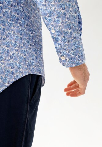 Black Label Shirt Regular Fit Langarmhemd 'MEXICO' in Blau