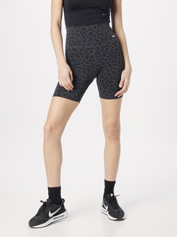 NIKE Skinny Sportbroek in Grijs: voorkant