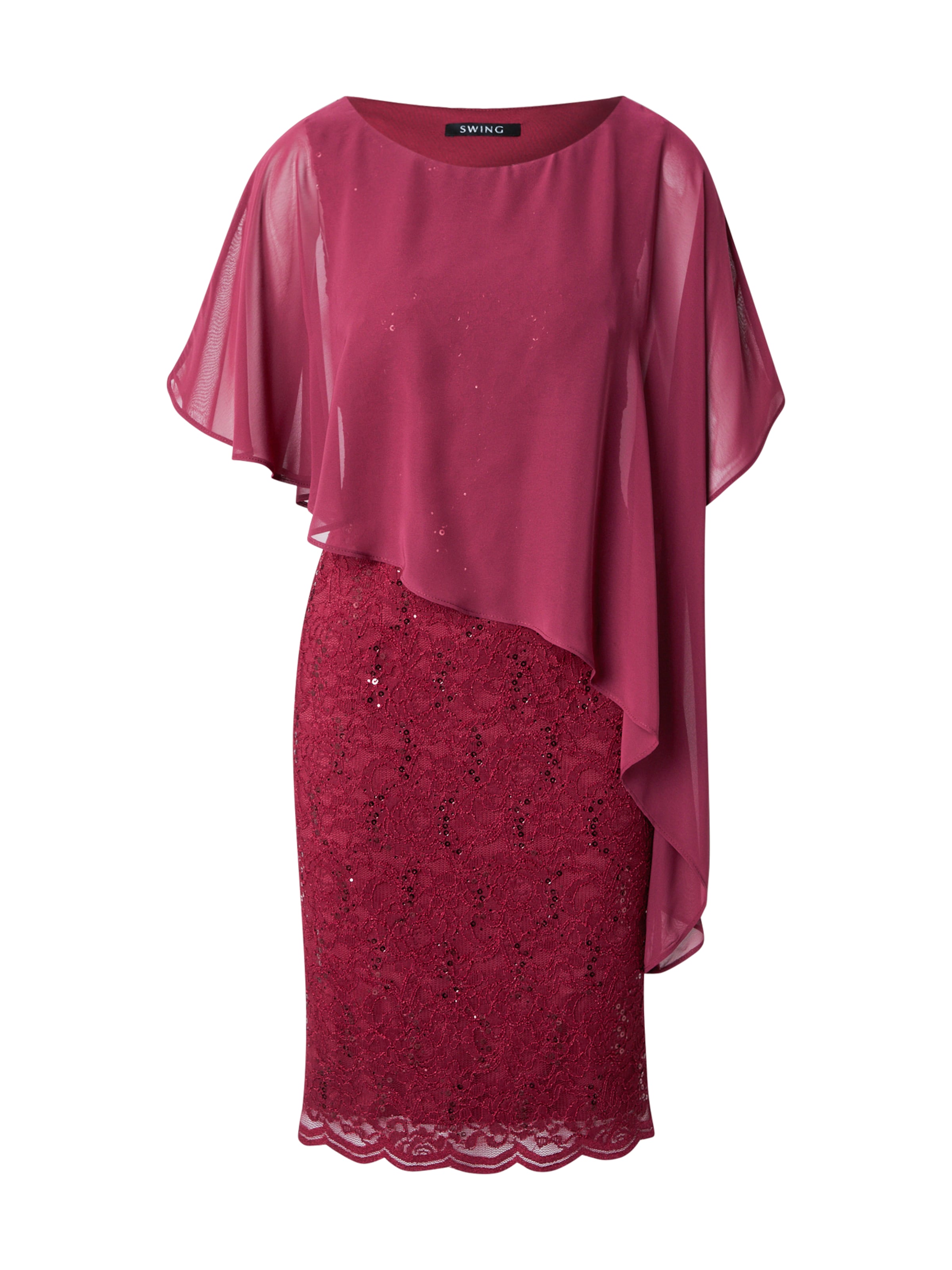 SWINGKoktel haljina - crvena boja: prednji dio