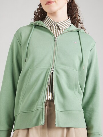 GANT Кофта на молнии в Зеленый