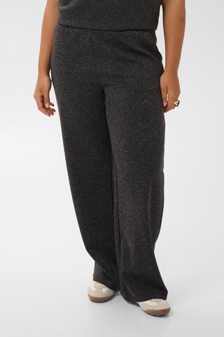 KAFFE CURVE Regular Trousers in Grey: front
