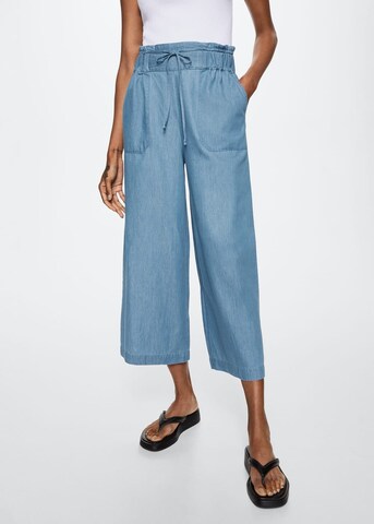 MANGO Loose fit Pants 'Carmen-H' in Blue: front