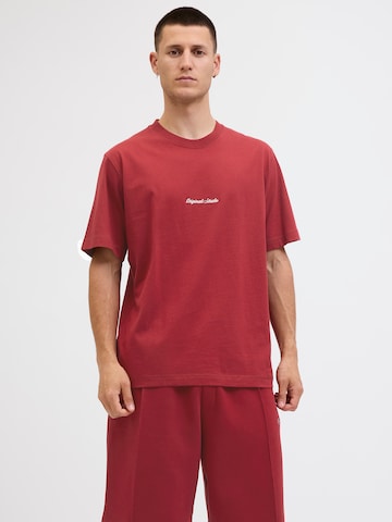 JACK & JONES Shirt 'JORNORREBRO' in Red: front