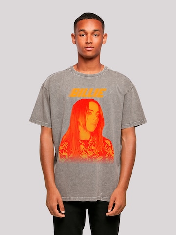 F4NT4STIC T-Shirt 'Billie Eilish' in Grau: Vorderseite