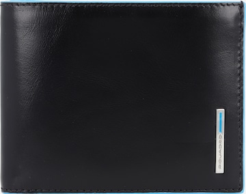 Piquadro Wallet 'Blue Square' in Black: front