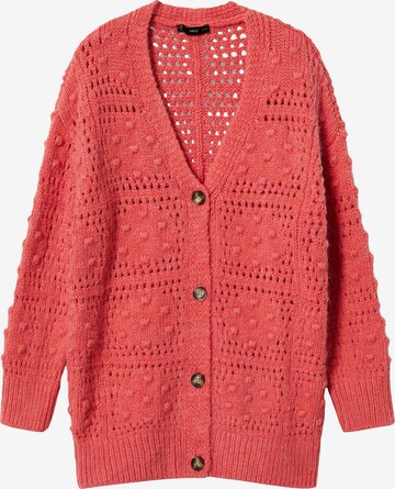 Cardigan 'Bush' MANGO en rouge : devant