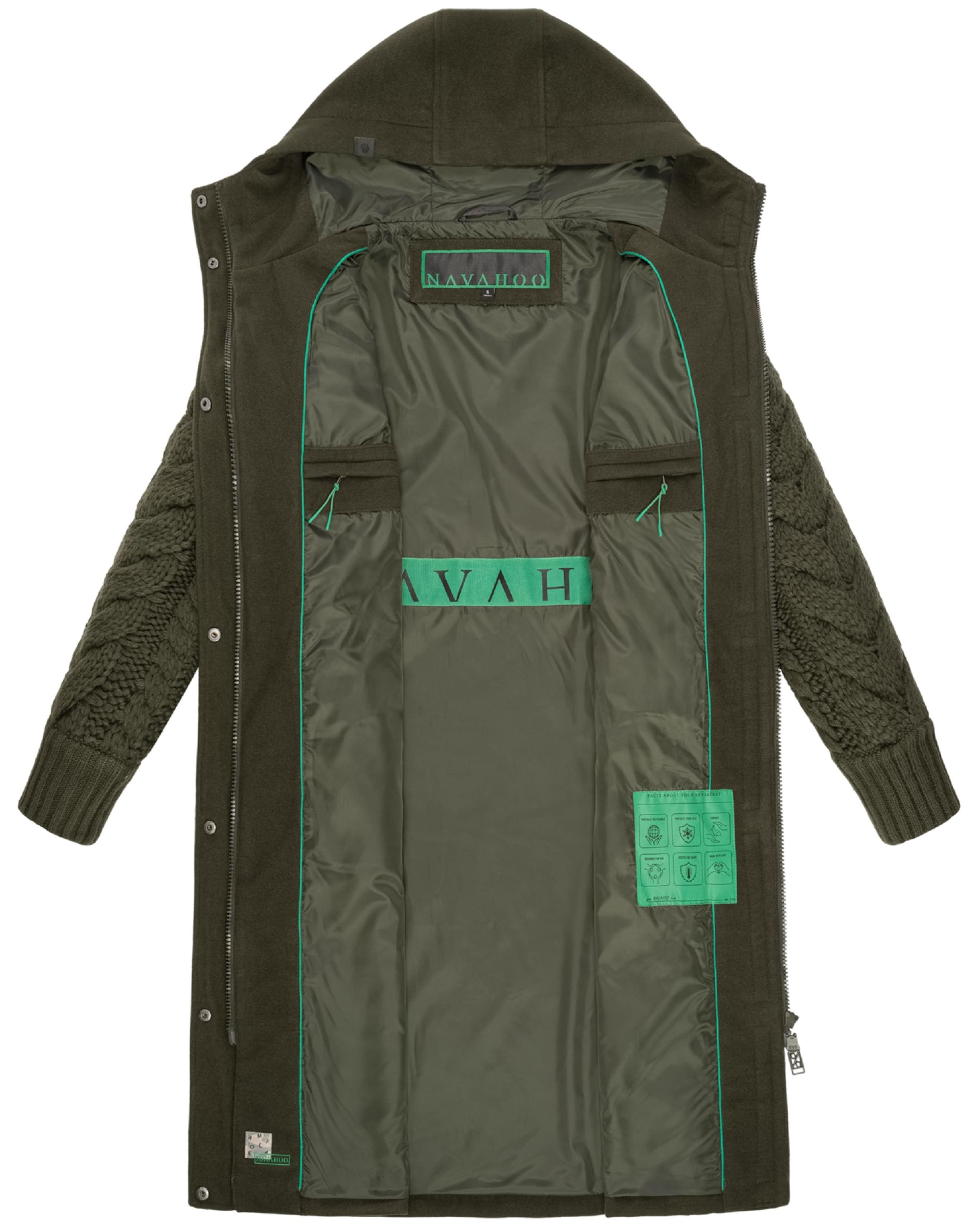 Palton de primăvară-toamnă 'Babe 14' de la NAVAHOO pe verde
