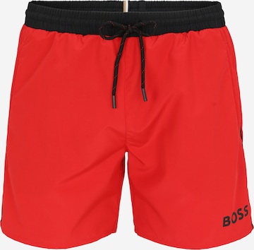 Shorts de bain 'Starfish' BOSS en rouge : devant
